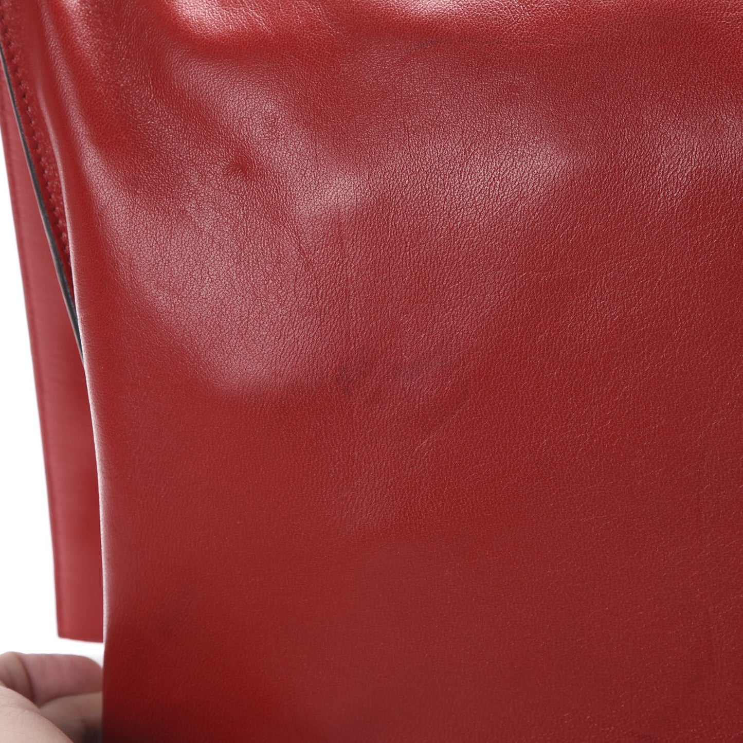 Ramskin Large Alix Padlock Zip Shoulder Bag Flame Red