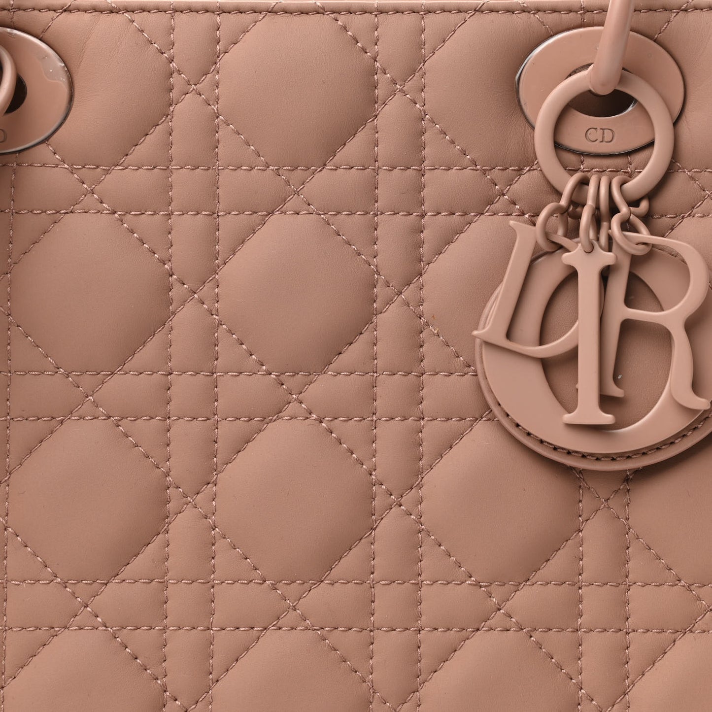 Ultra Matte Calfskin Cannage Medium Lady Dior Beige