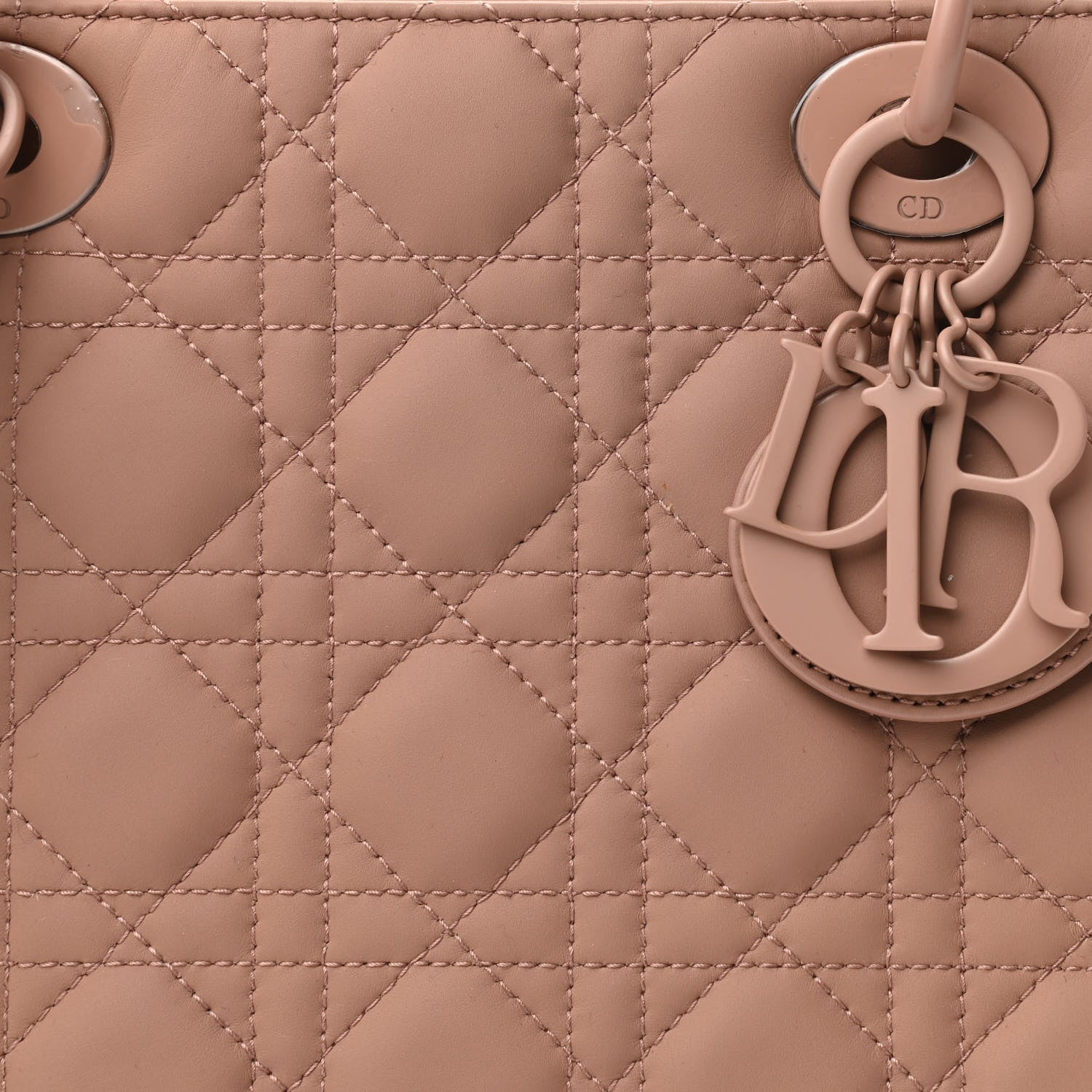 Christian Dior Ultra Matte Calfskin Cannage Medium Lady Dior Beige 8 of 11