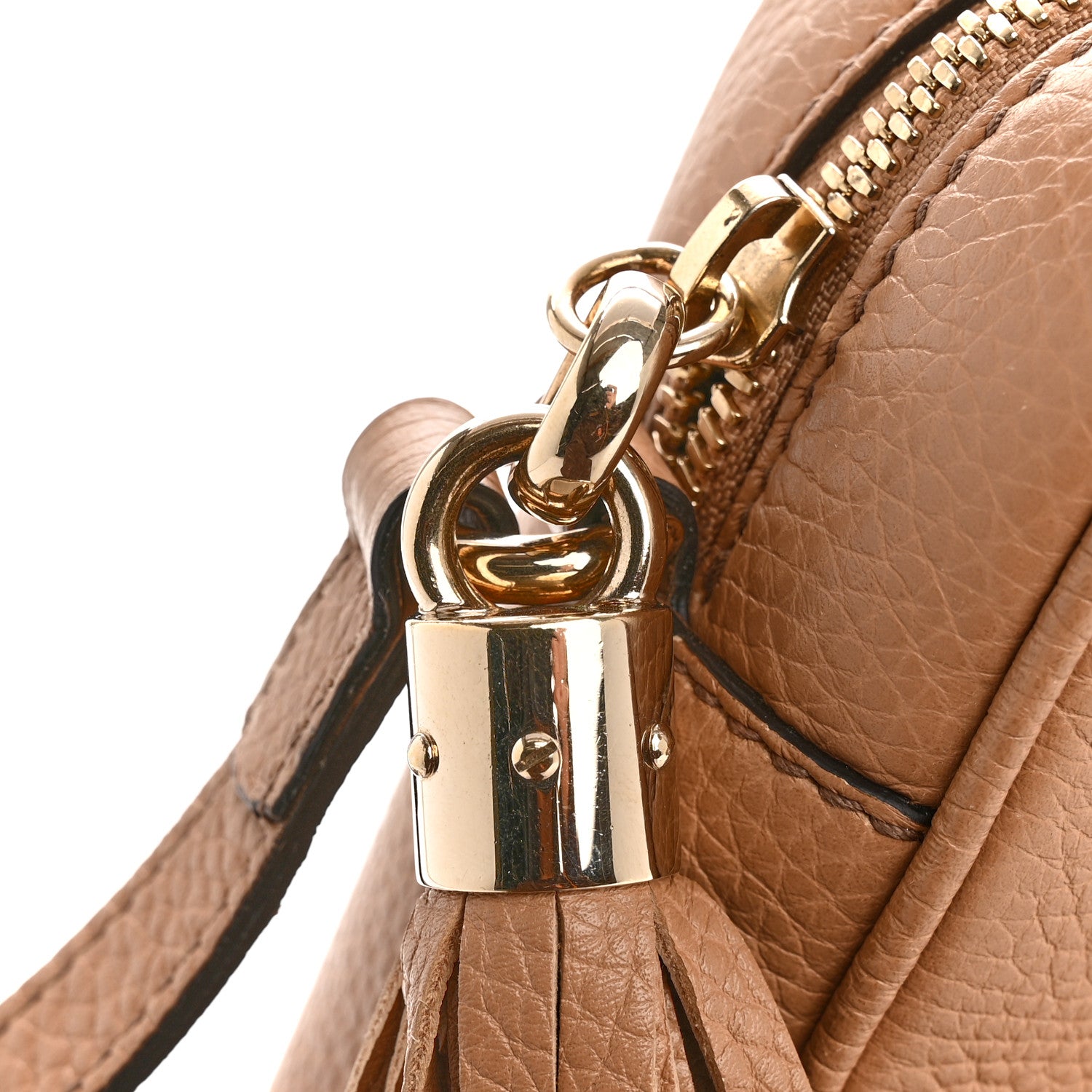 Gucci Pebbled Calfskin Small Soho Disco Bag Camelia 12 of 13