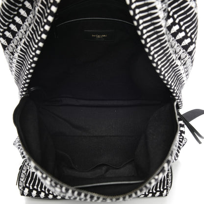 Saint Laurent Nylon City Skeleton Print Backpack Black White 5 of 9
