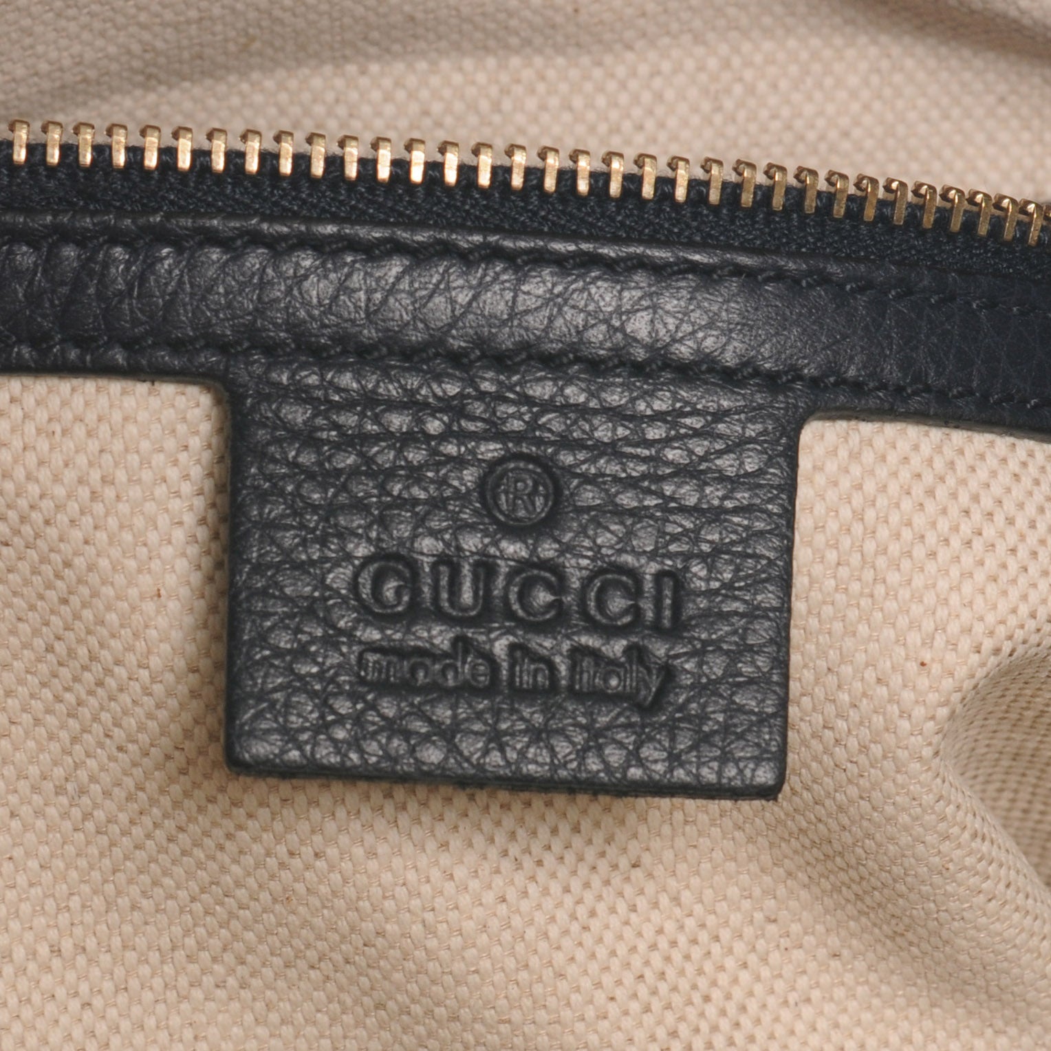 Gucci Calfskin Vintage Web Medium Boston Navy 6 of 8