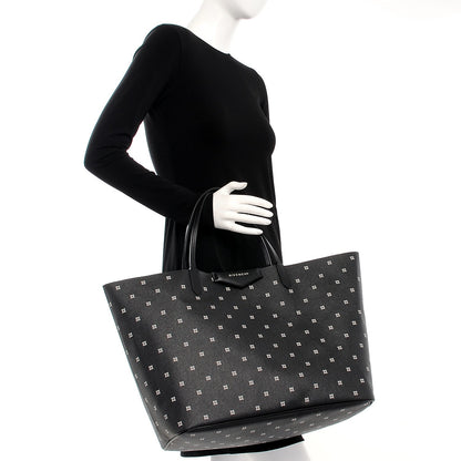 Givenchy Textured Coated Canvas Mini Lilies Print Large Antigona Tote Black 2 of 8