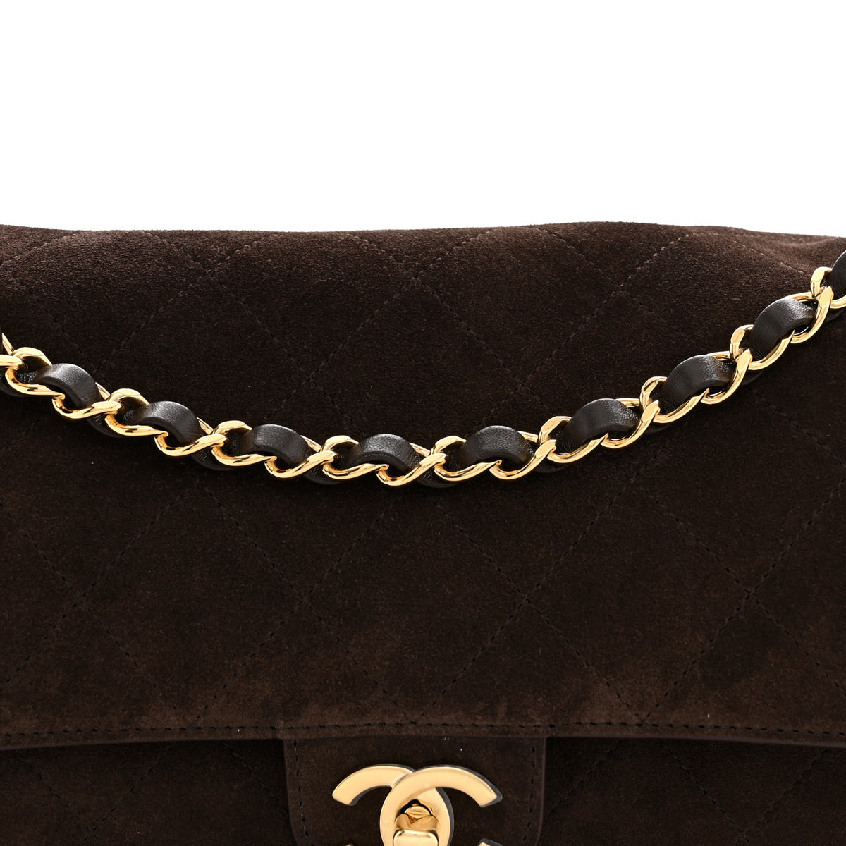 Chanel Suede Calfskin Small Souplissimo Maxi Flap Dark Brown 8 of 11