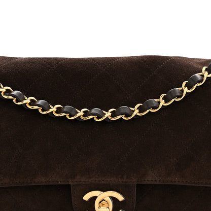 Chanel Suede Calfskin Small Souplissimo Maxi Flap Dark Brown 8 of 11