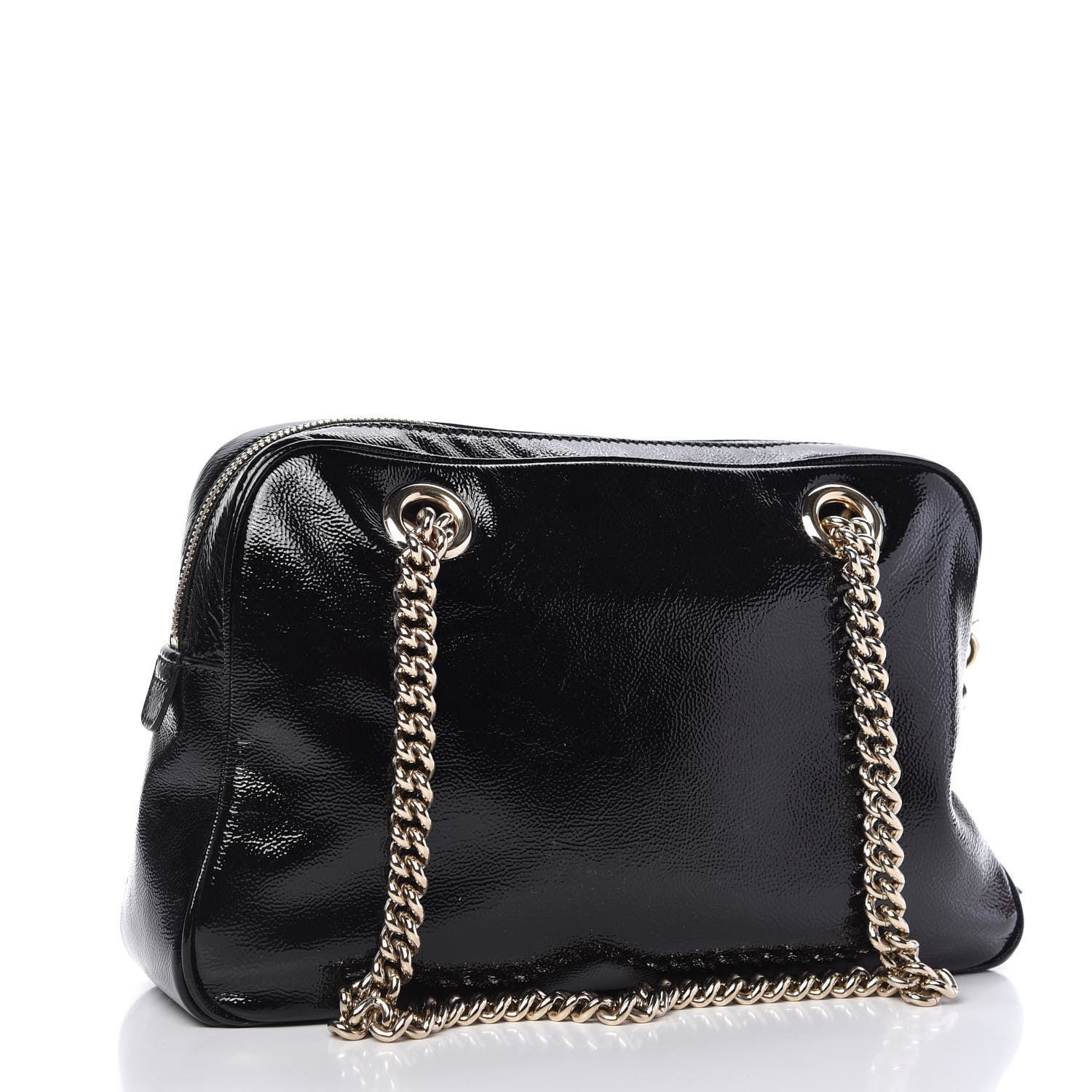 Gucci Soft Patent Small Soho Bowler Black 3 of 10