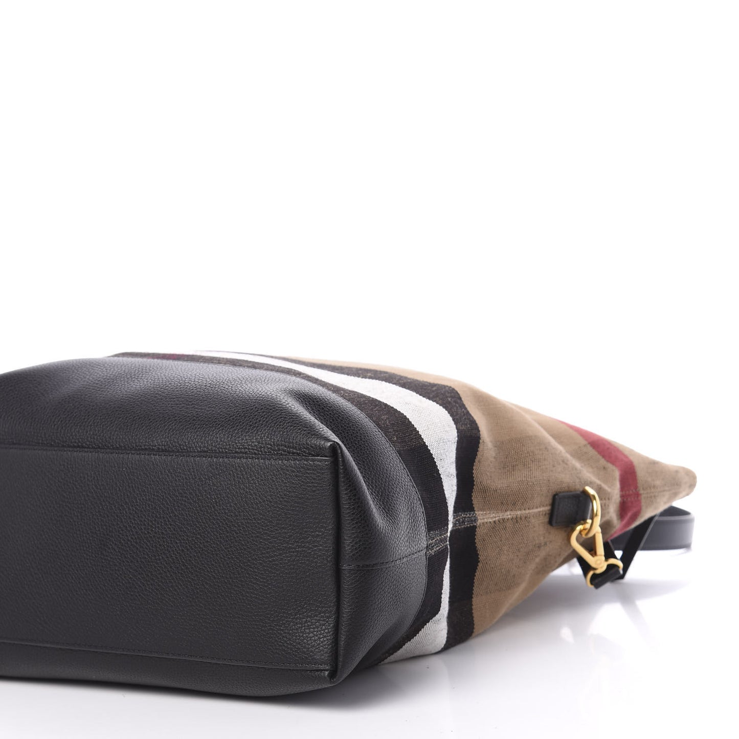 Grainy Calfskin Mega Check Armley Folding Messenger Black