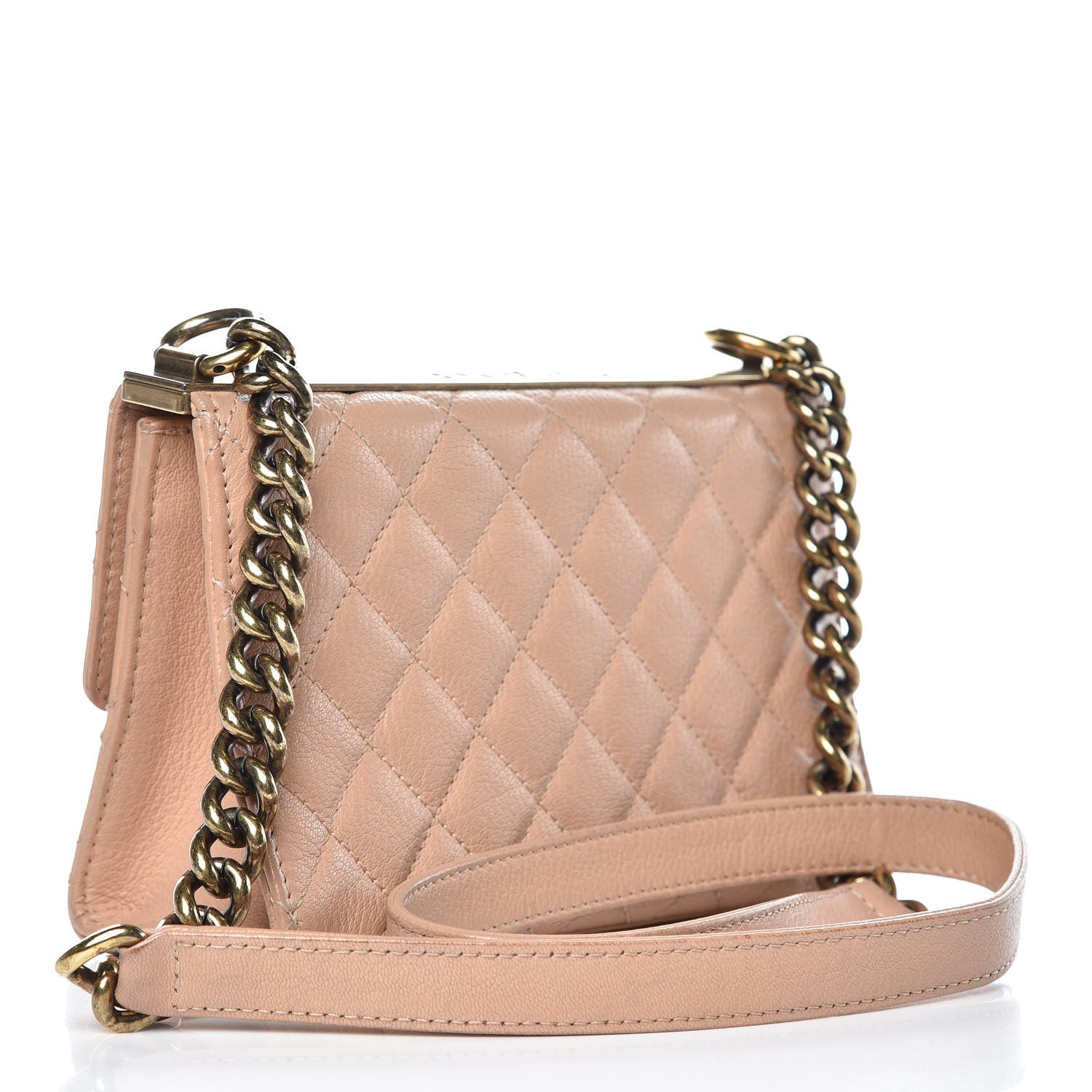 Chanel Goatskin Quilted Rita Flap Beige 3 of 14