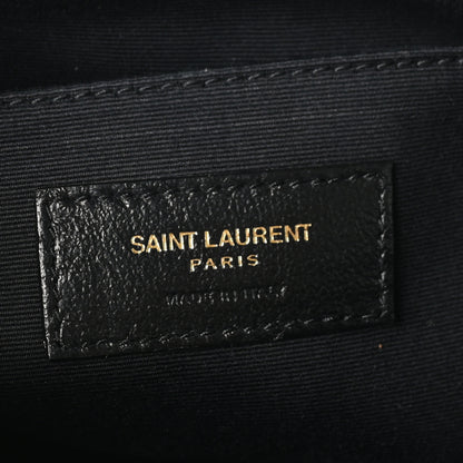 Saint Laurent Raffia Canvas Monogram Lou Camera Bag Dark Chocolate 7 of 10