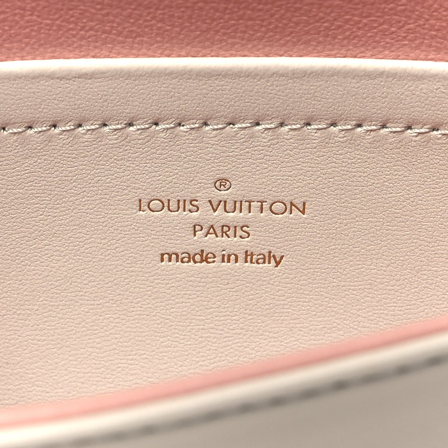 Louis Vuitton Lambskin Embossed Monogram Pochette Coussin Natural Cream 6 of 10