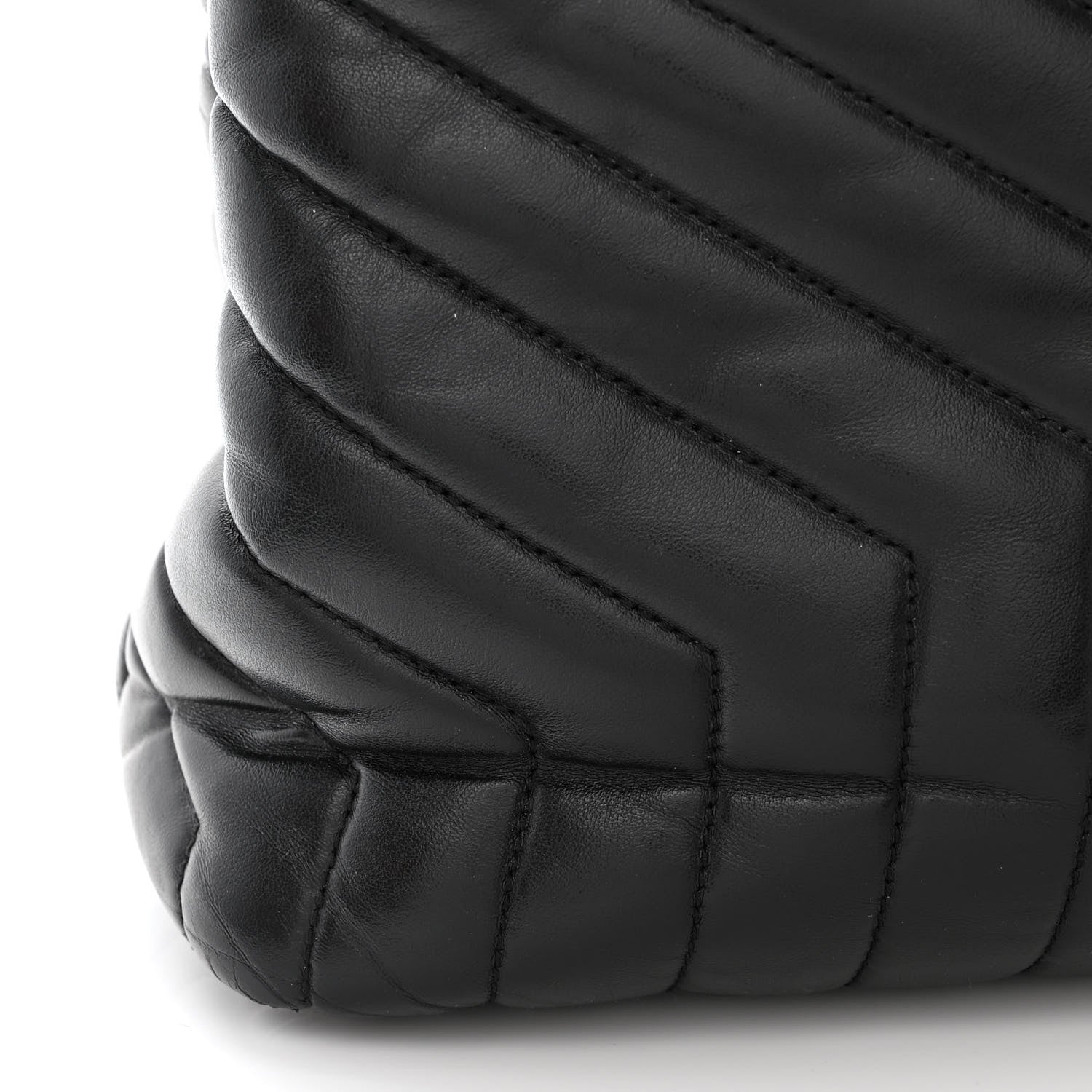 Saint Laurent Calfskin Y Quilted Monogram Large Loulou Shopper Black 12 of 13