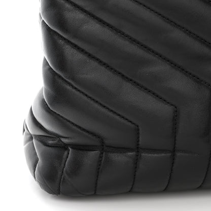 Saint Laurent Calfskin Y Quilted Monogram Large Loulou Shopper Black 12 of 13