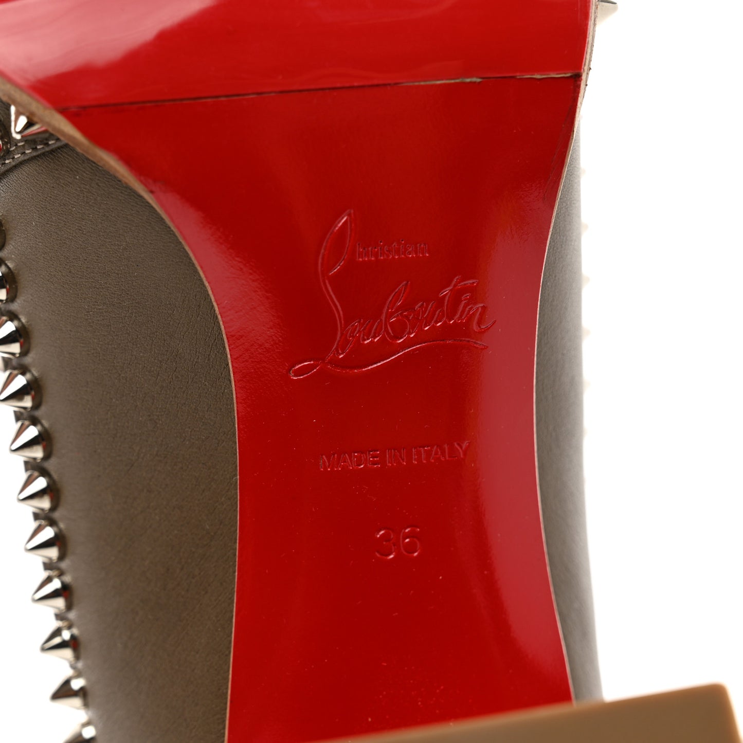Calfskin Out Line Spike Lug 70 Boots 36 Silex