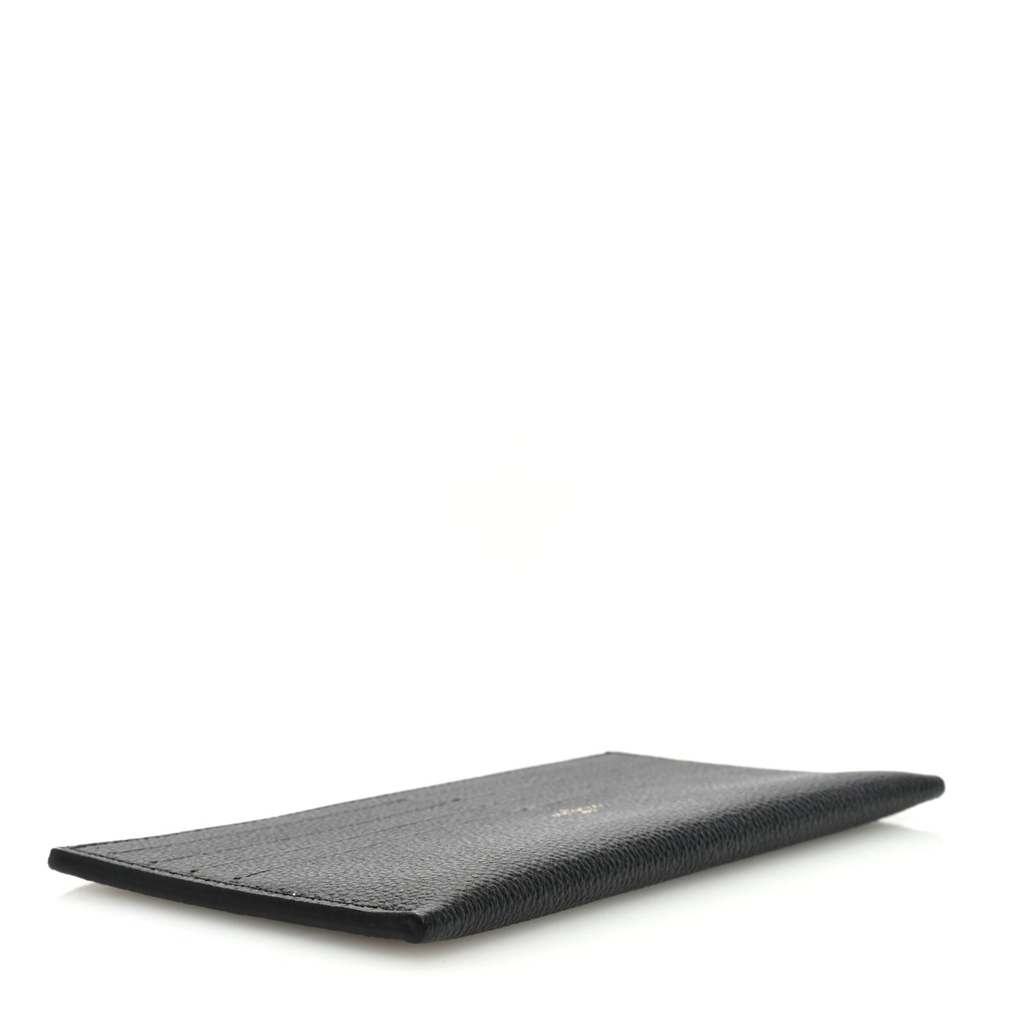 Calfskin Felicie Chain Wallet Card Holder Insert Black