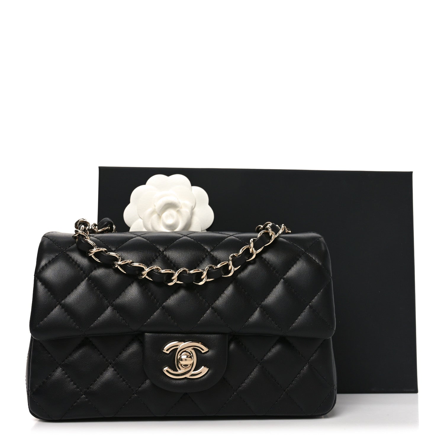 Chanel Lambskin Quilted Mini Rectangular Flap Black 11 of 11