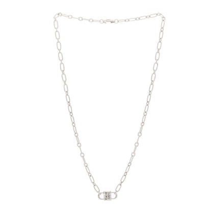 Tiffany Sterling Silver 1837 Double Lock Necklace 3 of 5