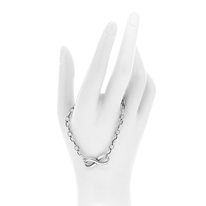 Tiffany Sterling Silver Infinity Chain Bracelet 2 of 5