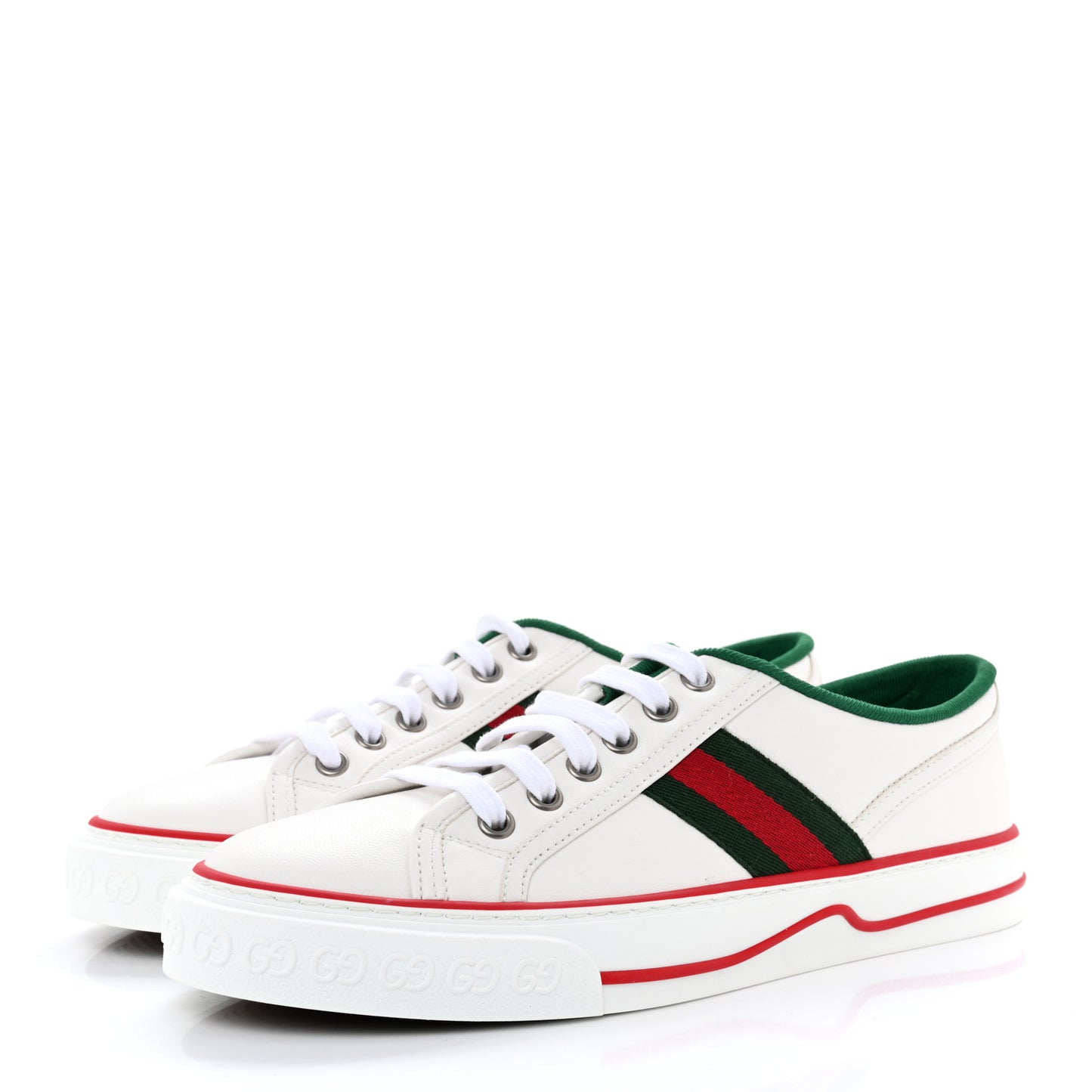Jacquard Mini GG Monogram Web Womens 1977 Tennis Sneakers 38 White