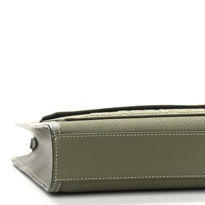 Burberry Canvas Calfskin Horseferry Print Mini Pocket Bag Dark Fern Green 8 of 9