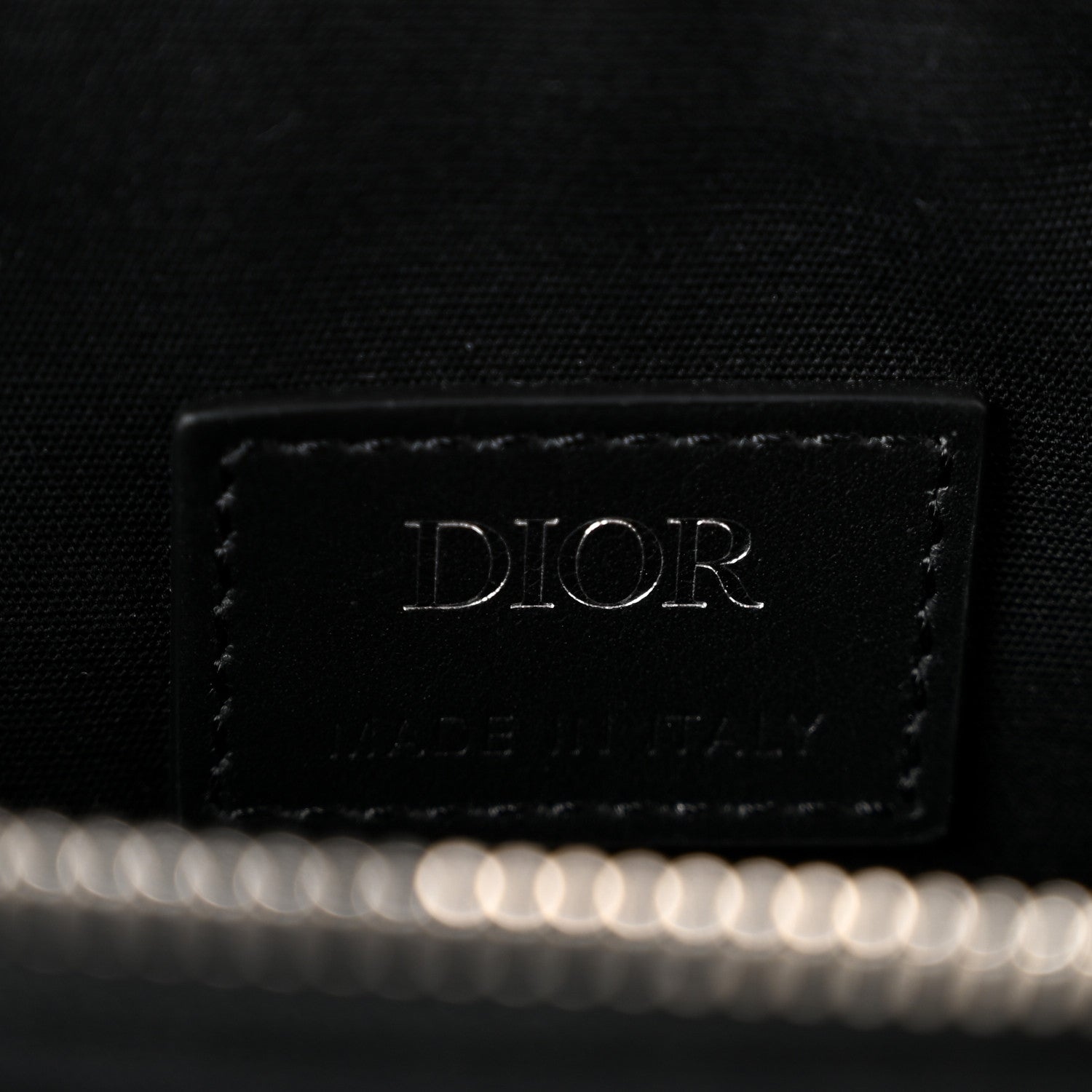Christian Dior Tweed Saddle Bag Black Silver 6 of 15