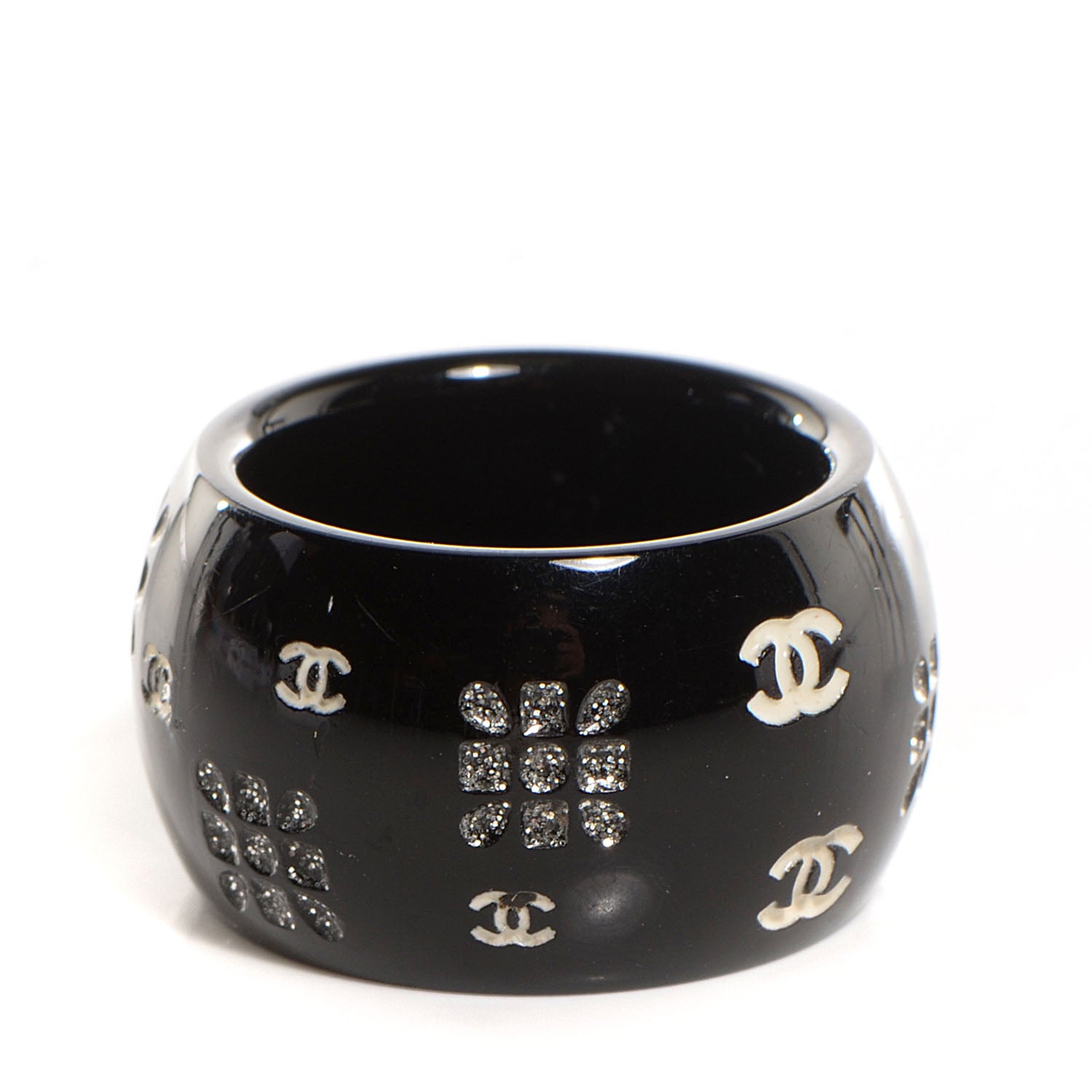 Chanel Resin Matryoshka Russian Doll Ring 6.5 Black 3 of 5