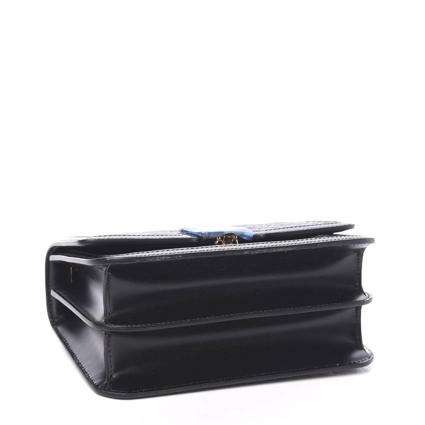 Calfskin Monogram Embossed Small TB Chain Bag Black