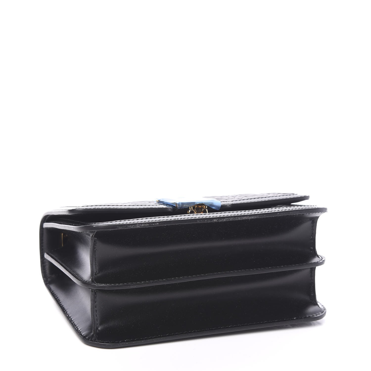 Burberry Calfskin Monogram Embossed Small TB Chain Bag Black 3 of 8