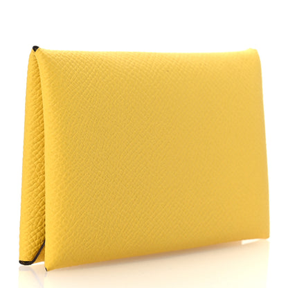 Hermes Epsom Calvi Card Case Sun 3 of 8