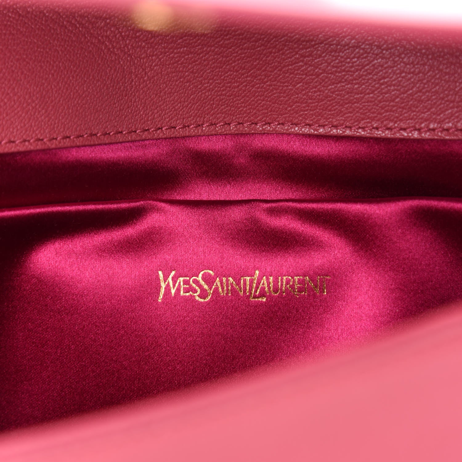 Saint Laurent Calfskin Monogram Large Belle De Jour Clutch Pink 8 of 10