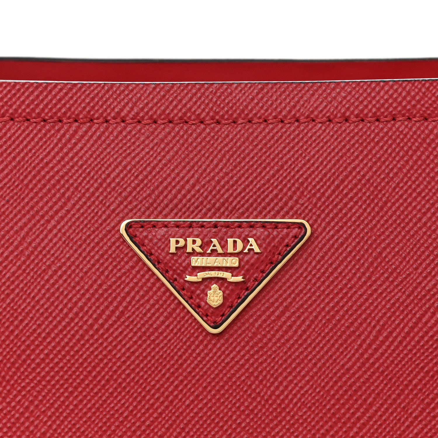 Prada Saffiano Cuir Small Matinee Tote Rosso 7 of 11