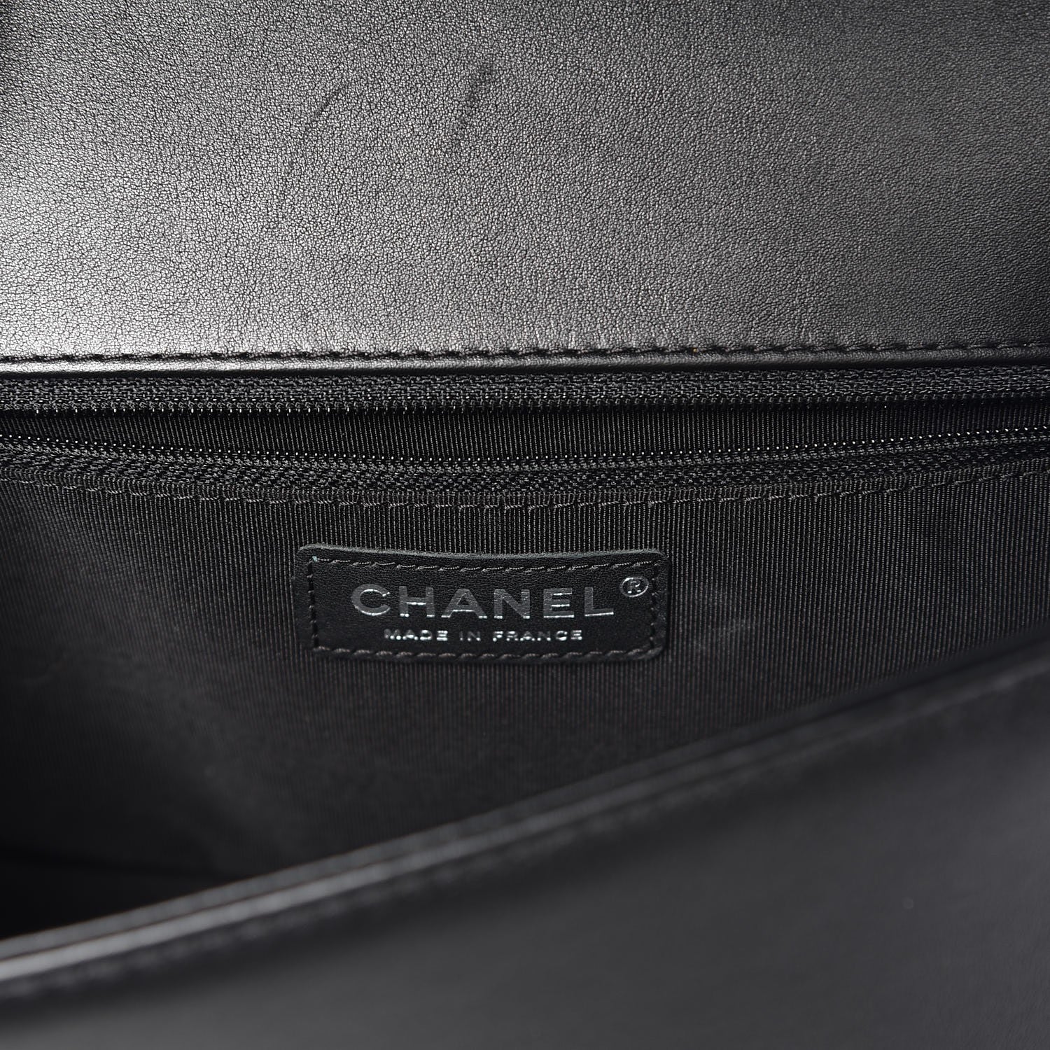 Chanel Calfskin Chevron Quilted New Medium Braided Boy Flap Black 5 of 8