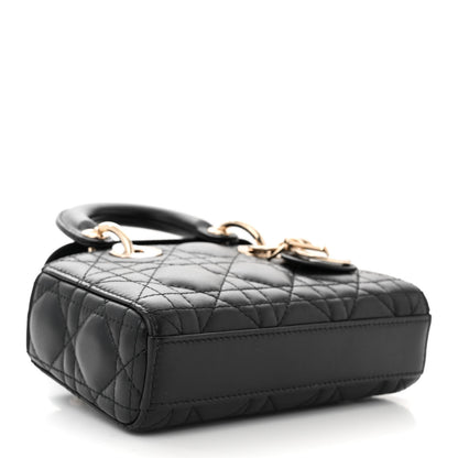 Christian Dior Lambskin Cannage Micro Lady D-Joy Black 4 of 11