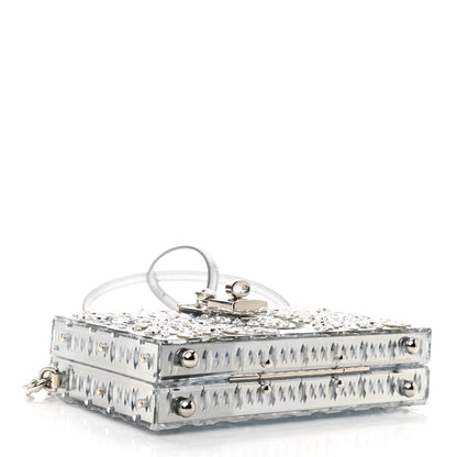 Dolce & Gabbana Crystal Embellished Plexiglass Dolce Box Clutch Silver 4 of 10