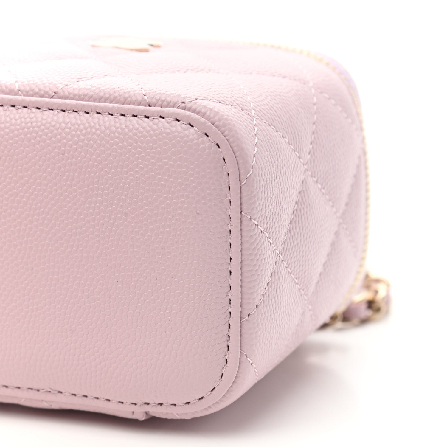 Chanel Caviar Quilted Mini Vanity Case With Chain Light Pink 9 of 9
