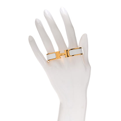 Hermes Enamel Narrow Clic Clac H Bracelet PM White 2 of 5