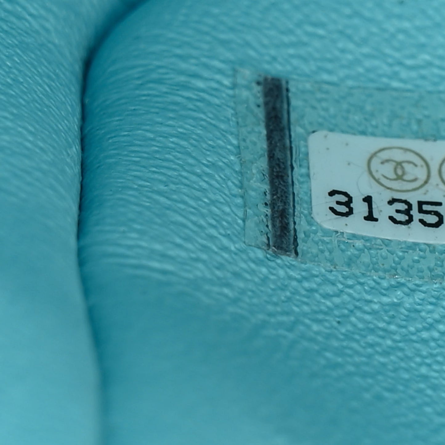 Lambskin Quilted Mini Rectangular Flap Light Blue