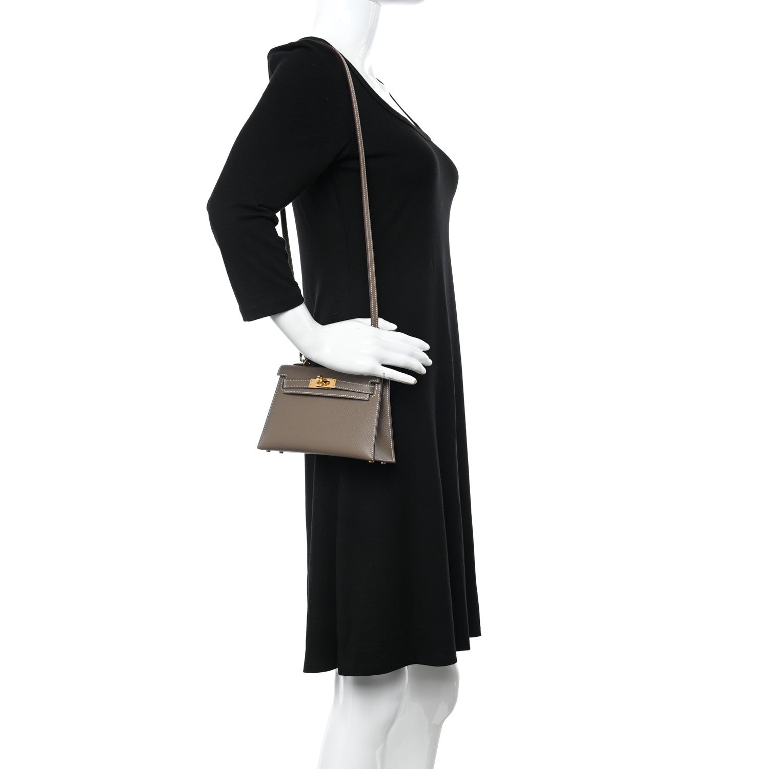 Hermes Epsom Mini Kelly Sellier 20 Etoupe 2 of 11