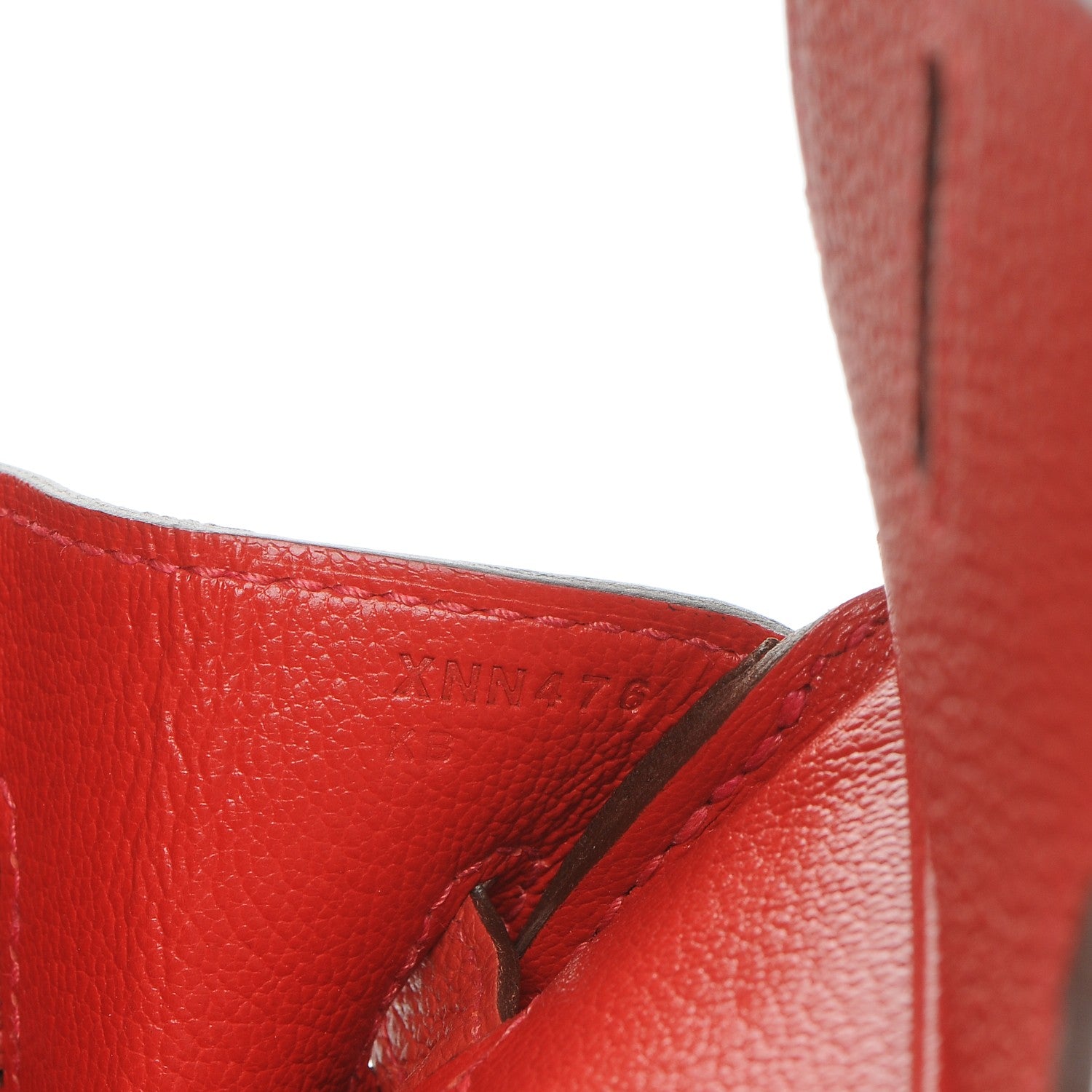 Hermes Togo Birkin 30 Geranium 24 of 27
