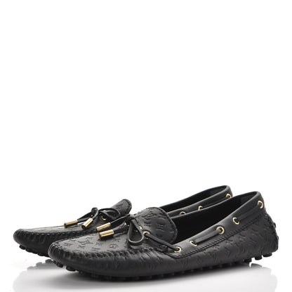 Louis Vuitton Calfskin Monogram Gloria Loafers 40 Black 3 of 8