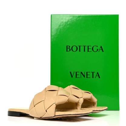 Bottega Veneta Nappa Maxi Intrecciato Lido Flat Sandals 38 Cane Sugar 9 of 9