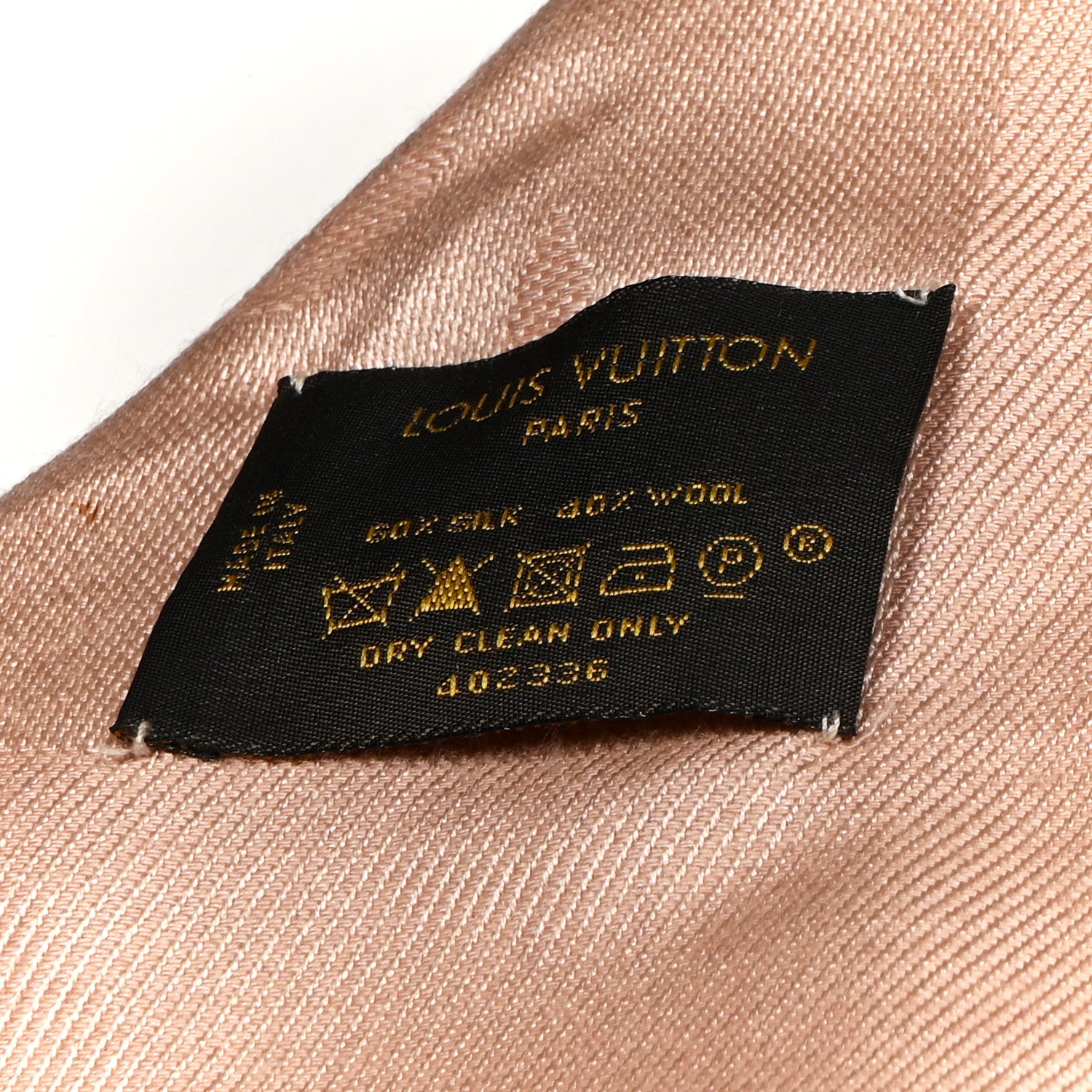 Louis Vuitton Silk Wool Monogram Denim Shawl Rose 3 of 3