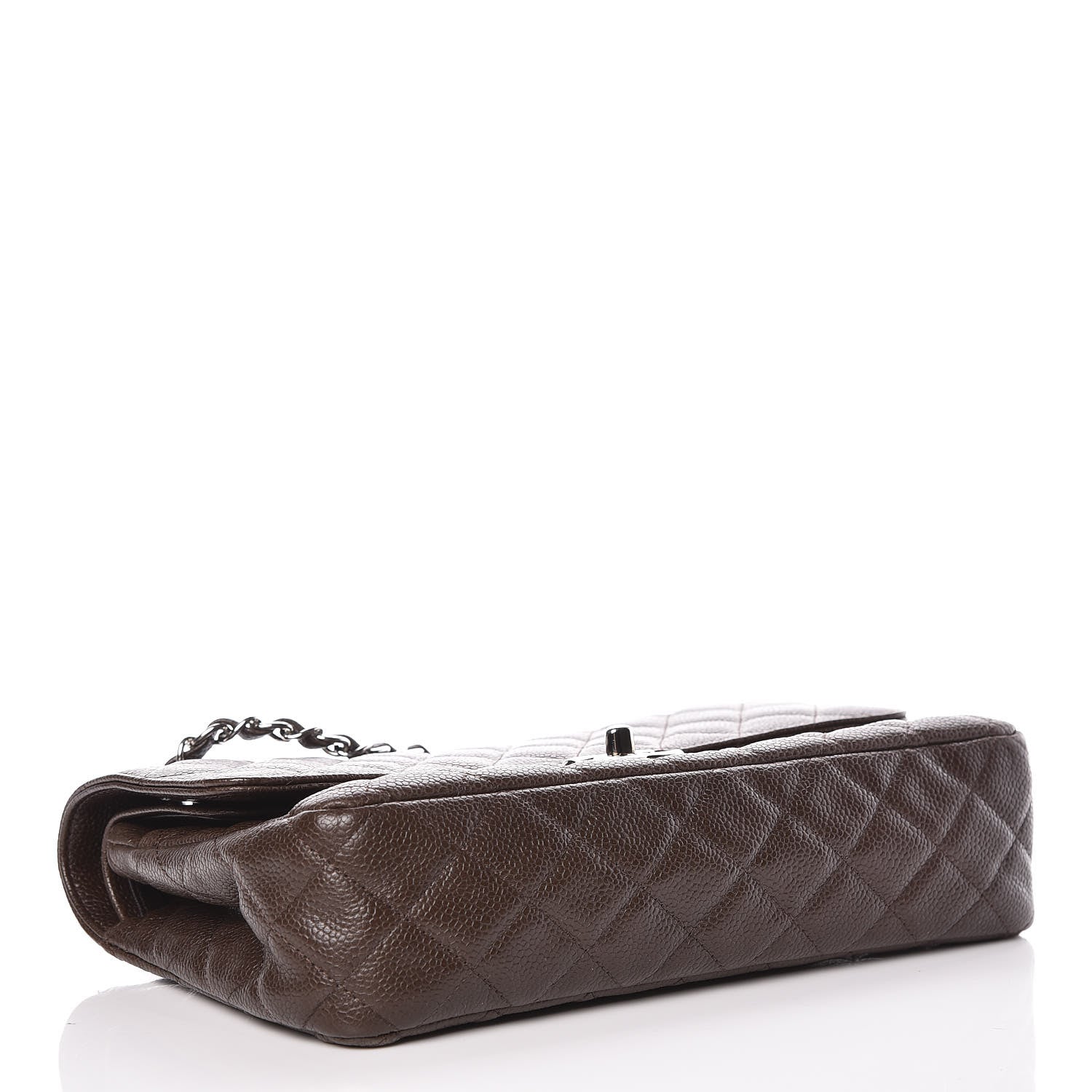 Chanel Caviar Quilted Medium Double Flap Brown 4 of 9
