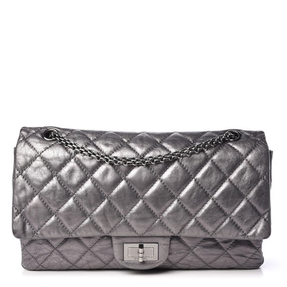 Chanel Metallic Aged Calfskin Quilted 2.55 Reissue 227 Flap Dark Silver 1 of 20
