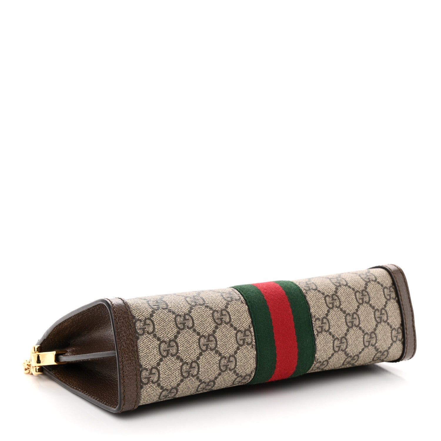 Gucci GG Supreme Monogram Web Small Ophidia Chain Shoulder Bag Brown 4 of 14