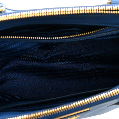 Prada Saffiano Small Galleria Double Zip Tote Azzurro 5 of 13