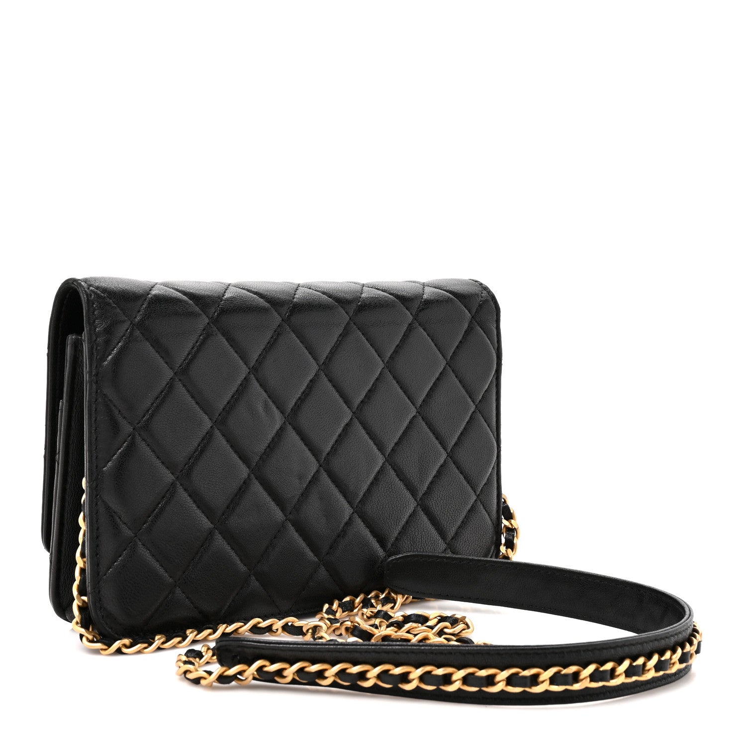 Chanel Lambskin Quilted Infinity Wallet On Chain WOC Black 2 of 10