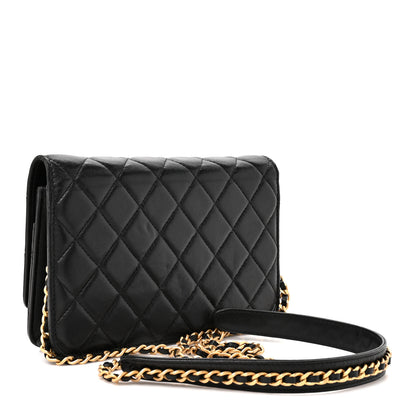Chanel Lambskin Quilted Infinity Wallet On Chain WOC Black 2 of 10