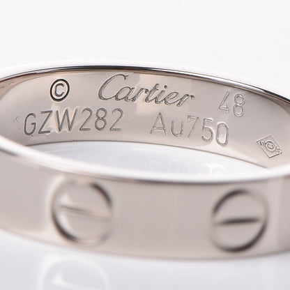 Cartier 18K White Gold 3.5mm LOVE Wedding Band Ring 48 4.5 4 of 5