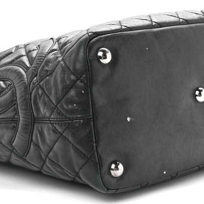 Chanel Aged Calfskin Quilted Large Cotton Club Tote Black 10 of 11