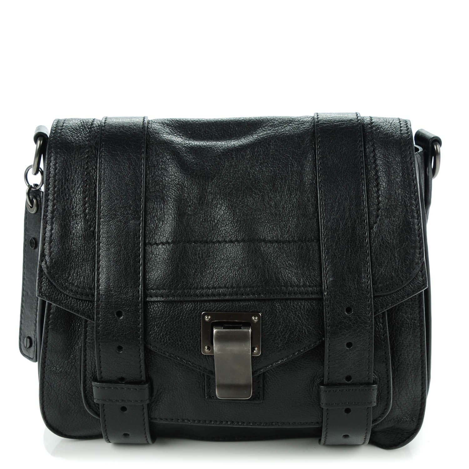 Proenza Schouler Lambskin PS1 Pouch Messenger Black 1 of 8
